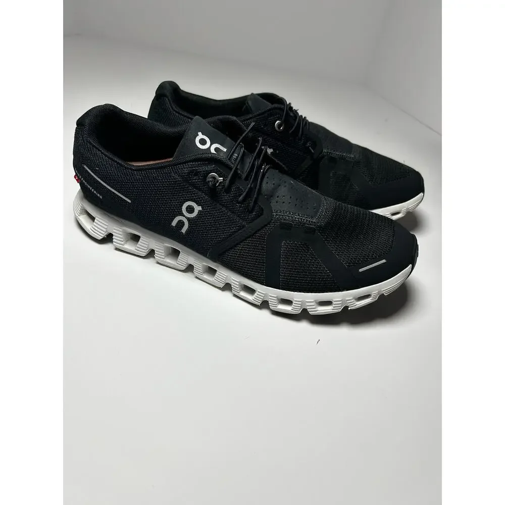On Cloud 5 Men's Size 9.5 Black Shoes Running Walking Athletic